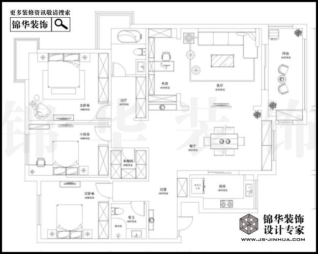 天正濱江E1戶(hù)型183平米 戶(hù)型